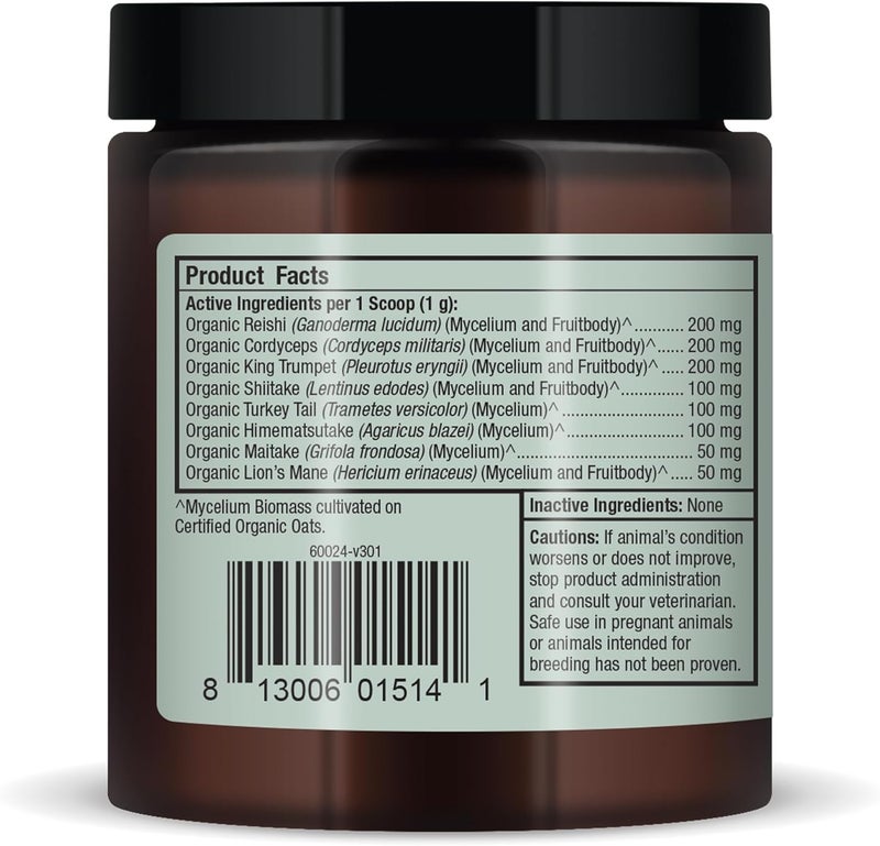 Dr. Mercola Bark & Whiskers Organic Fermented Mushroom Blend for Cats and Dogs - 2.11 Oz (60g) - Supports Digestive and Immune Function - Image 3